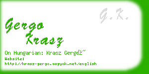 gergo krasz business card